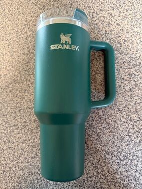 Stanley Forest Green Travel Tumbler with Handle